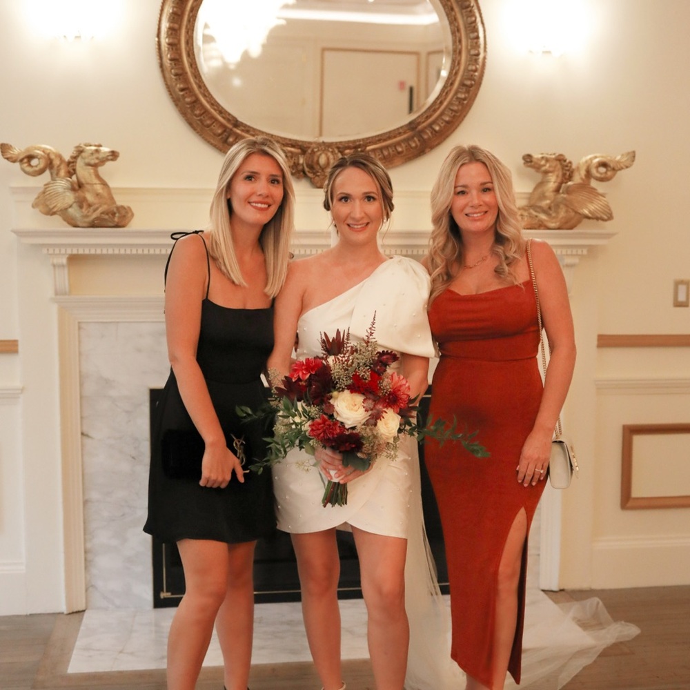 Elegant Cinnamon Midi Dress with Side slit